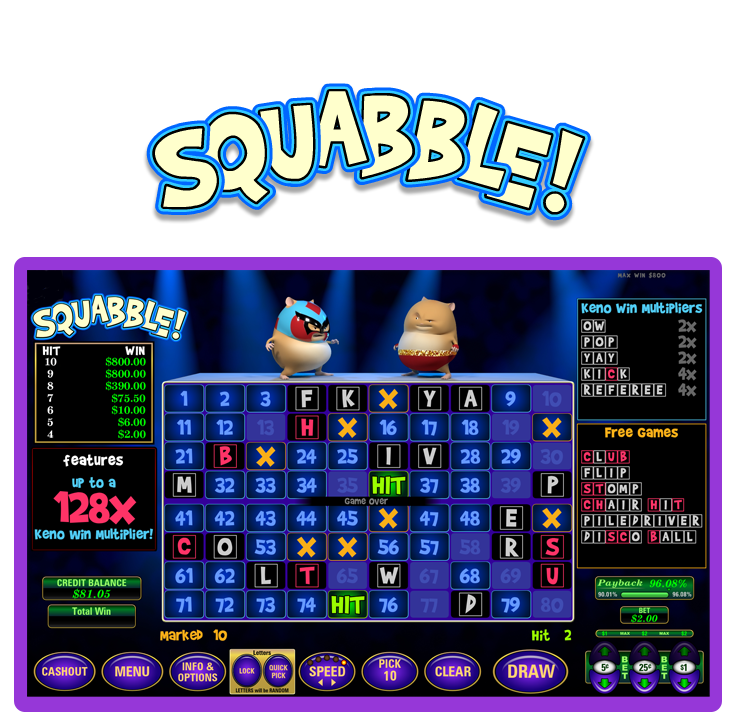 Squabble! Keno screen shot